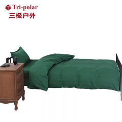 三极户外（Tri-polar） TP2823全棉40纱支三件套亲肤舒适床品套件适用1.2床橄榄绿