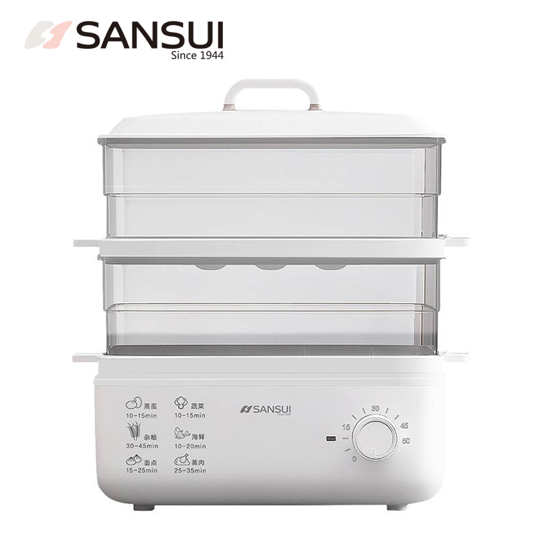 山水（SANSUI） AJL-ZG10单双层·随意切换10L大容量可拆易清洗多功能双层电蒸锅白色