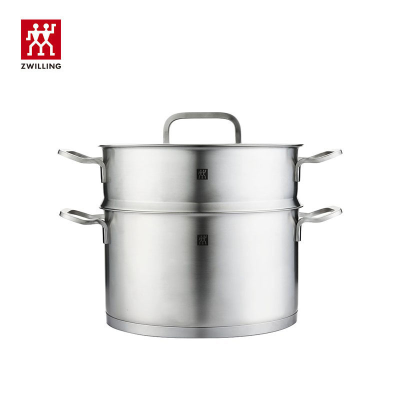 双立人（ZWILLING） 深烧锅蒸笼两件套装 ZW-C130 深烧锅24cm+蒸笼24cm家用两件套装