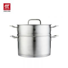 双立人（ZWILLING） 深烧锅蒸笼两件套装 ZW-C130 深烧锅24cm+蒸笼24cm家用两件套装