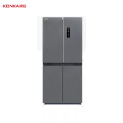 康佳（KONKA） BCD-463WUP4-VP双十五天生态原鲜十字四门嵌入烟波灰钢化玻璃463升大容积