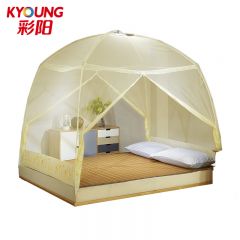 彩阳 米黄加高蒙古包蚊帐-1158U型（玻纤）（三开门） 150*200*170