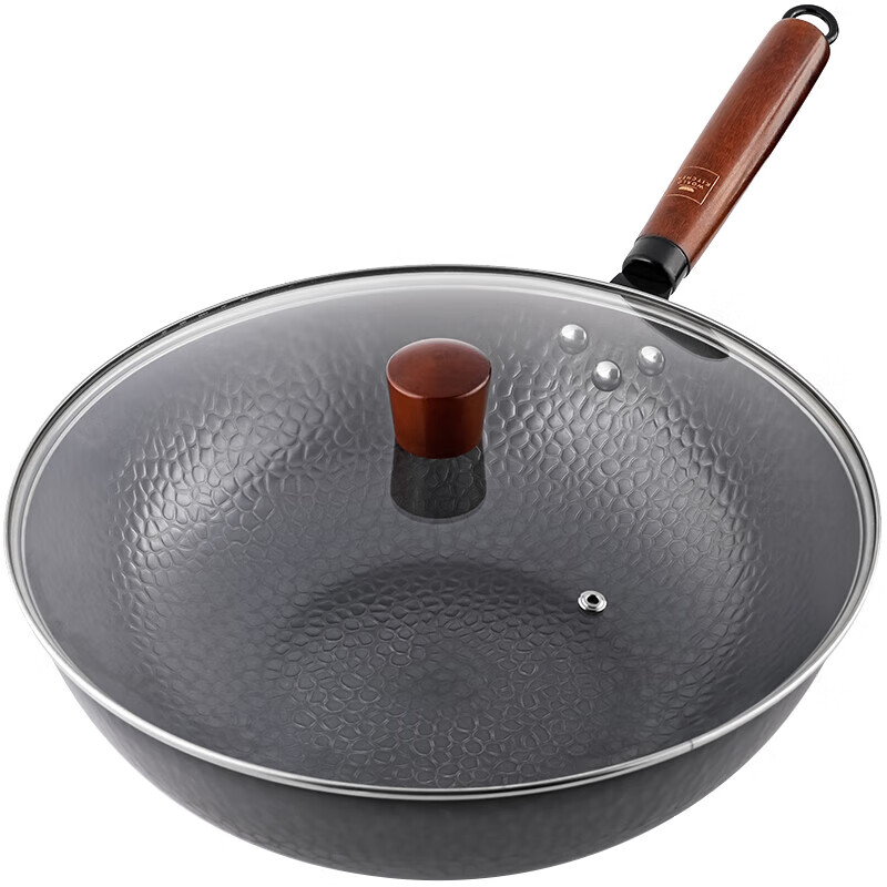 康宁（Corelle Brands） 精铁锤纹系列炒锅32cm (带盖) WK-CW32T/KZ/JY（QTZS）