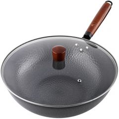 康宁（Corelle Brands） 精铁锤纹系列炒锅32cm (带盖) WK-CW32T/KZ/JY（QTZS）
