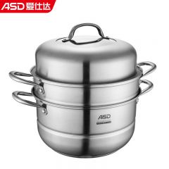 爱仕达（ASD） ZS28Q1TG蒸锅不锈钢蒸锅煮汤锅一锅多用 明火电磁通用 28CM