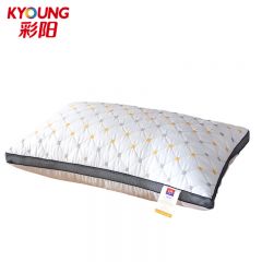 彩阳 白色立体满天星网边羽丝绒枕单只装 48*74cm