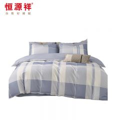 恒源祥 HYX363TJA类抗菌全棉四件套上青云格200x230cm