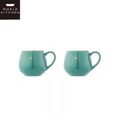 WORLD KITCHEN 马克杯两件组300ml家用喝水杯陶瓷杯  -绿WK-MKB300-2/KZ（套）