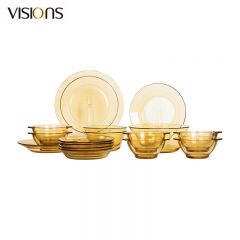康宁（VISIONS） Corelle Brands Pyrex餐具Shiny晶耀系列玻璃餐具 16a件组 16件套