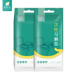 有时光   一次性马桶垫独立包装粘贴式防水便携坐便套 电子束马桶垫10片装 40*60cm
