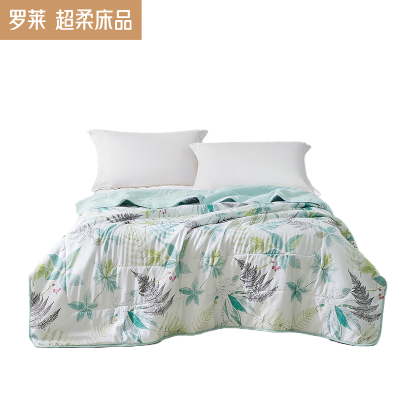 罗莱（LUOLAI） 清逸水洗夏被绿野仙踪清新印花简约风格夏凉被纤维被150*200cm