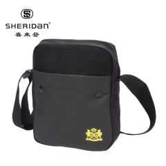 喜来登（Sheridan）休闲男士单肩斜跨包SHB190415黑色
