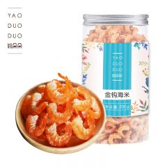 姚朵朵 金钩海米200g/罐 虾仁干 淡干虾干不咸 虾米虾皮