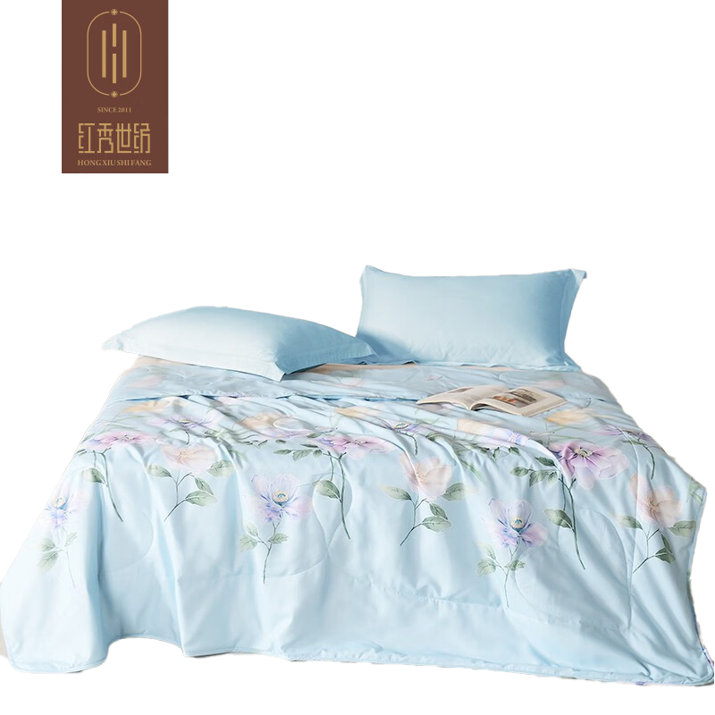 红秀世纺 全棉舒适润园春夏被150*200cm 250g SF2302-T005