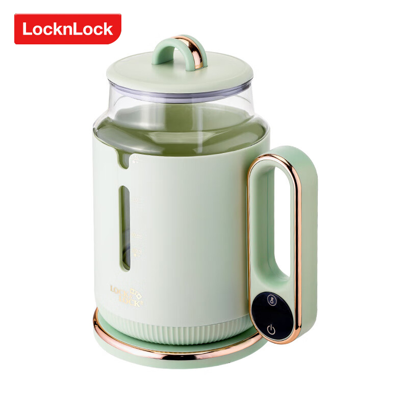 乐扣乐扣（LOCK&LOCK） EJK1427GRN高颜值可视玻璃电水触屏操控800W功率精准控温壶热水壶高硼硅玻璃1.5L