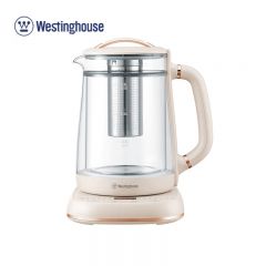 西屋（Westinghouse） WEK903C 养生壶电热水壶煮茶壶包胶双层防烫 12项智能菜单1.5L奶杏色