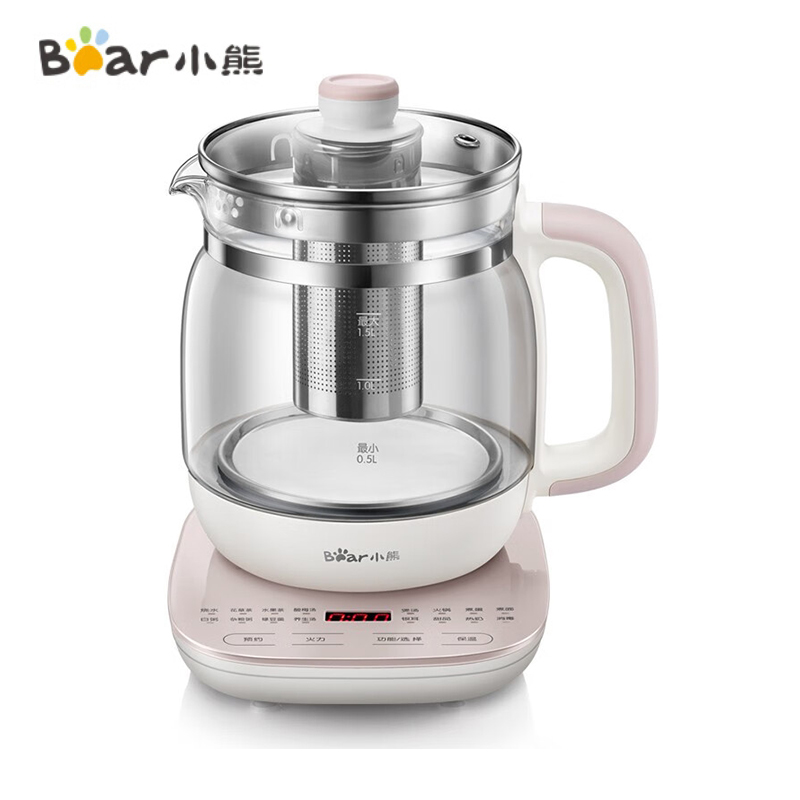小熊（Bear） 养生壶 煮茶器 煮茶壶电水壶烧水壶1.5L触屏玻璃花茶壶 YSH-A15Z8 触屏调控-钢化玻璃面板