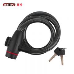 赛拓（SANTO）带支架钢缆锁 12*1200mm 自行车锁门锁电动车锁 0552