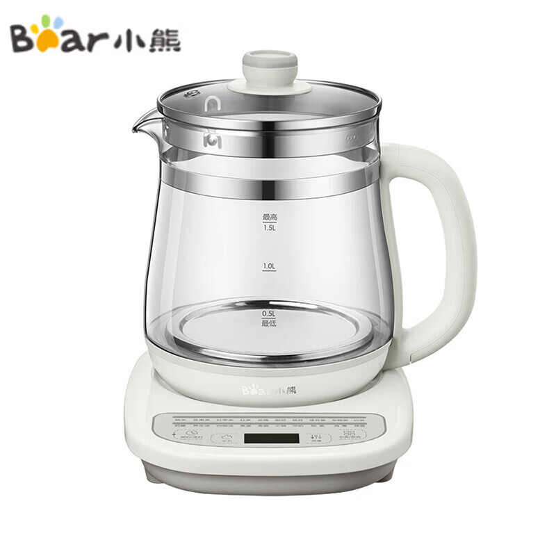 小熊（Bear） YSH-C15W1养生壶煮茶器多功能电热水壶迷你玻璃花茶壶保温热奶壶
