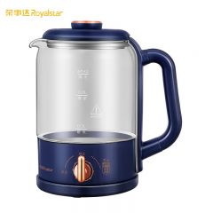 荣事达（Royalstar）电热水壶煮茶器煮茶壶养生壶电茶壶电水壶家用办公室304不锈钢保温1L迷你玻璃花茶壶RS-GL08A