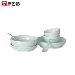 康巴赫（KBH） LPB-TC007青瓷餐具餐具7头家用碗盘勺子套餐