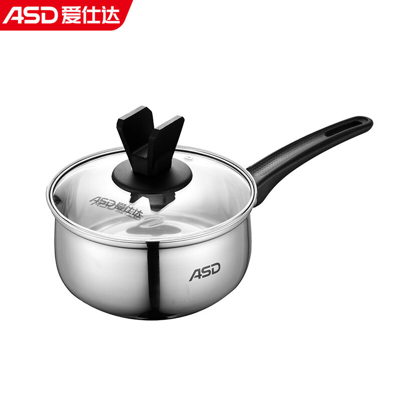 爱仕达（ASD） 不锈钢奶锅汤锅不锈钢奶锅宝宝辅食锅一锅多用 NS16Q1TG（口）
