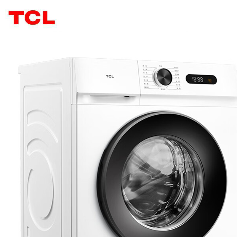 TCL 10公斤 家用大容量全自动变频滚筒洗衣机 10kg TG-V100BS 芭蕾白