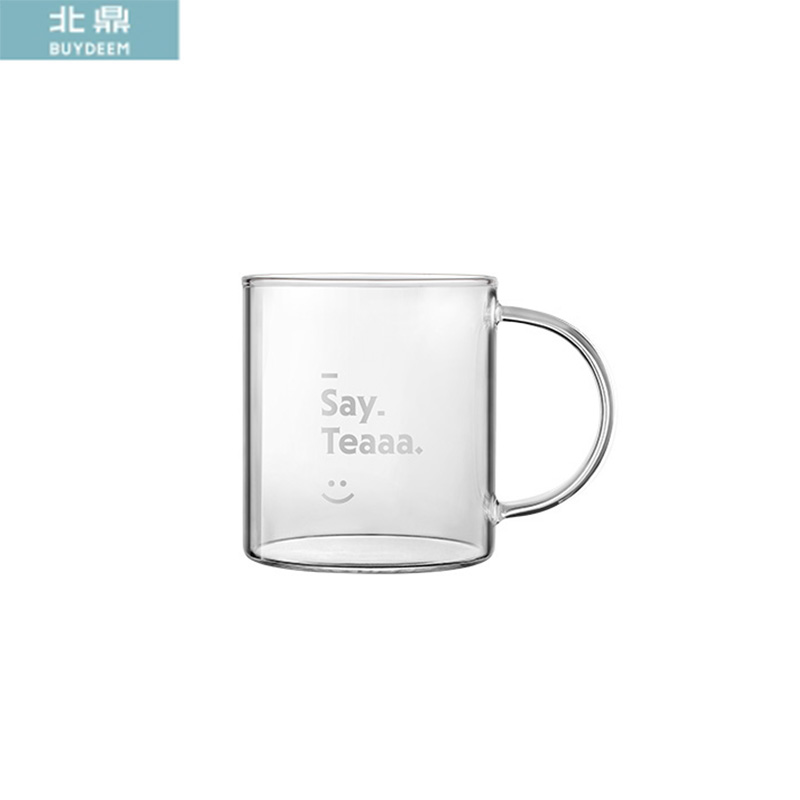 北鼎（Buydeem）玻璃杯 350ml 单层高硼硅玻璃Say tea茶杯办公室家用茶具玻璃杯子带把茶水分离杯高硼硅玻璃