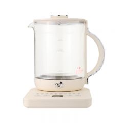 乐扣乐扣（LOCK&LOCK） 玻璃养生壶烧水壶恒温电热水壶煮茶花菜水果茶壶泡茶器多功能菜单1.6L容量快速加热 EJK1437YEL 黄色 1.6L EJK1437YEL
