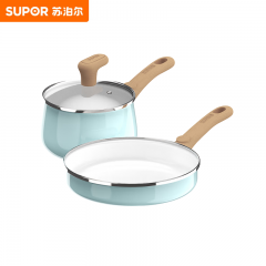 苏泊尔（SUPOR） 悦享轻珐琅锅具两件套 VTP2215T 蓝色