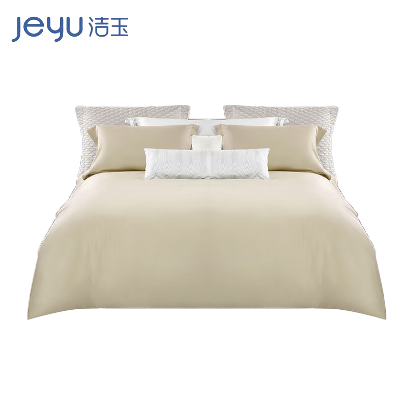 洁玉 绵绵时光天丝棉四件套J4719米色200*230cm