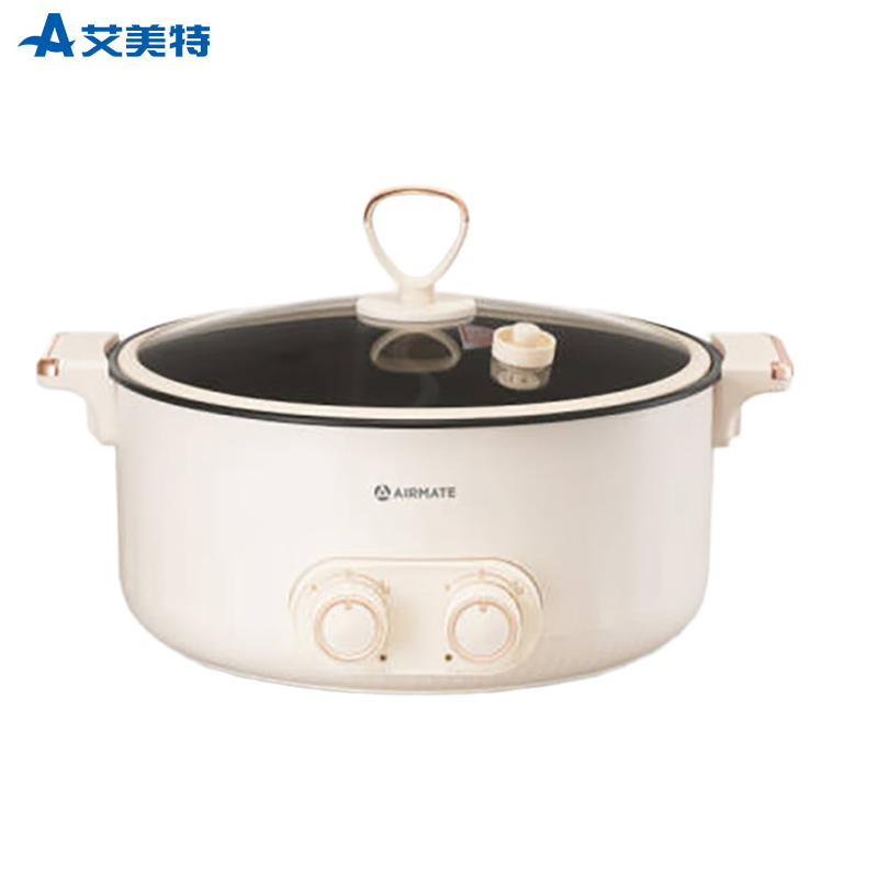 艾美特（AIRMATE） CR2005微压鸳鸯锅家用多用途电热锅电煮锅电火锅樱花粉