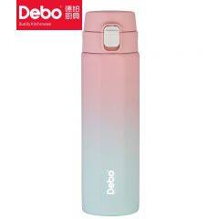 德铂（Debo） 卡特希八角保温杯弹跳杯DEP-888 渐变粉