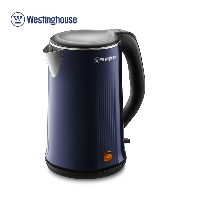 西屋（Westinghouse） WEK-C83 电热水壶电水壶快热水壶双层防烫 304不锈钢一体无缝内胆蓝色1.8L