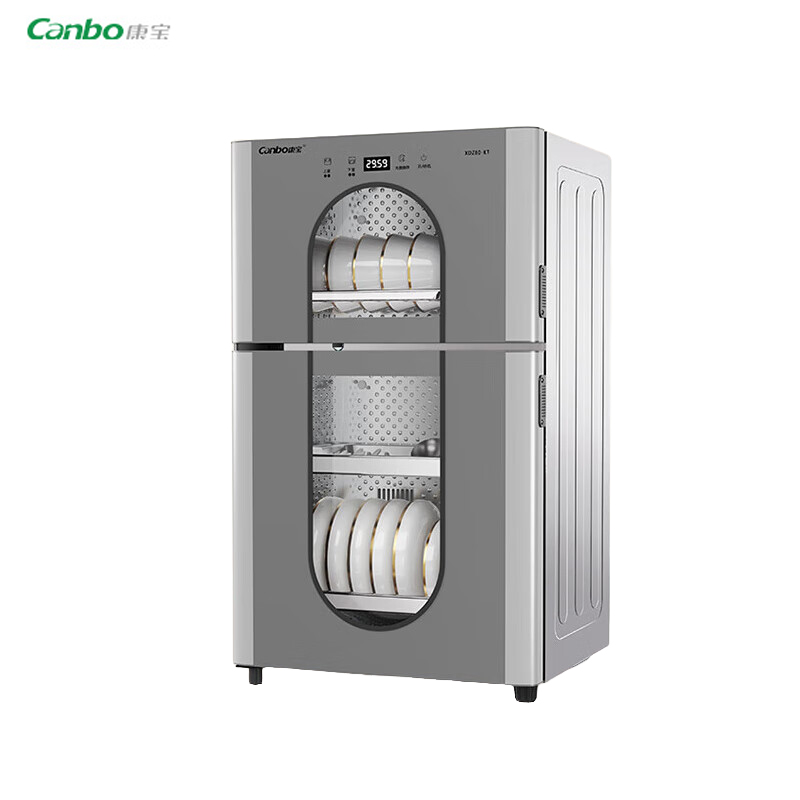 康宝（Canbo） 消毒柜家用小型立式304不锈钢双门母婴奶瓶厨房碗具碗筷茶杯高温触摸式二星级消毒碗柜 二星级 80L 丨XDZ80-KT丨304材质