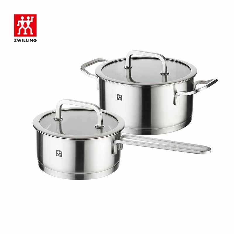 双立人（ZWILLING） ZW-C128家用锅具两件套 Moment 20cm浅烧锅+16cm炖锅 锅具两件套