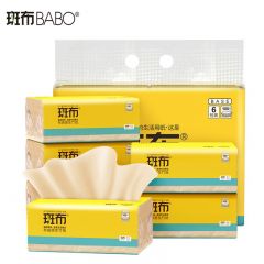 斑布（BABO）BCR100E6原生竹浆 湿水不易破抽纸3层100抽6包 抽纸