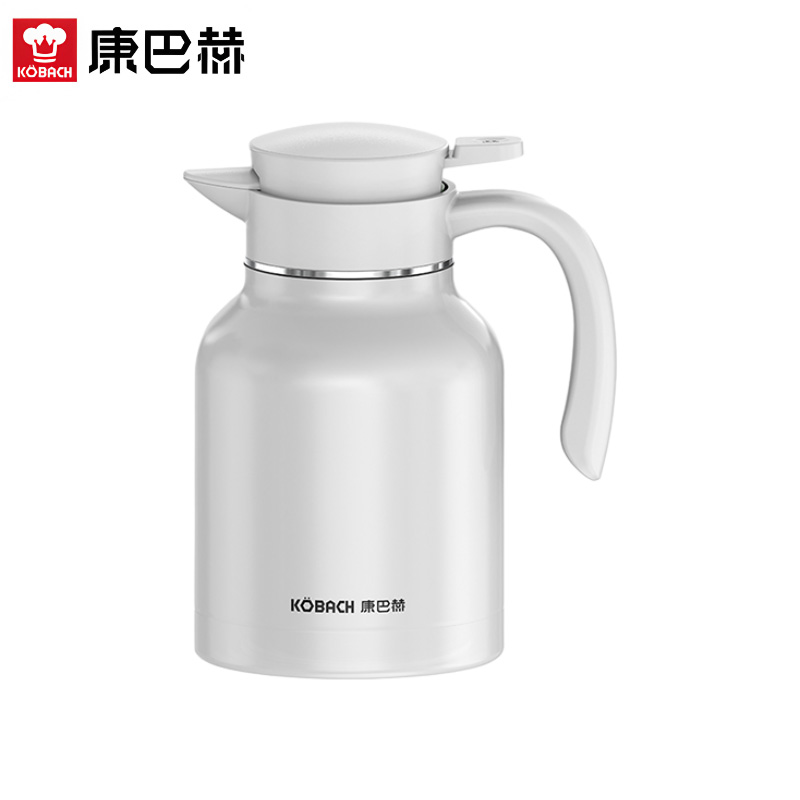康巴赫（KBH） KH-H16B01 白色 赫乐享保温壶304不锈钢内胆容量真空长效保温1.6L家用热水壶