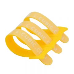 酷比客（L-CUBIC）电脑扎线带/捆/绑/理/束线带 魔术贴 整理带 理线器 14*145mm 黄色 3条/袋 LCOMYW301