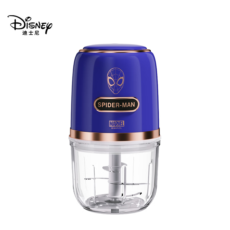 迪士尼(DISNEY)  婴儿辅食机 小型多功能搅拌机宝宝料理机 家用迷你高硼硅玻璃 DS-0311LLA（蜘蛛侠蓝）