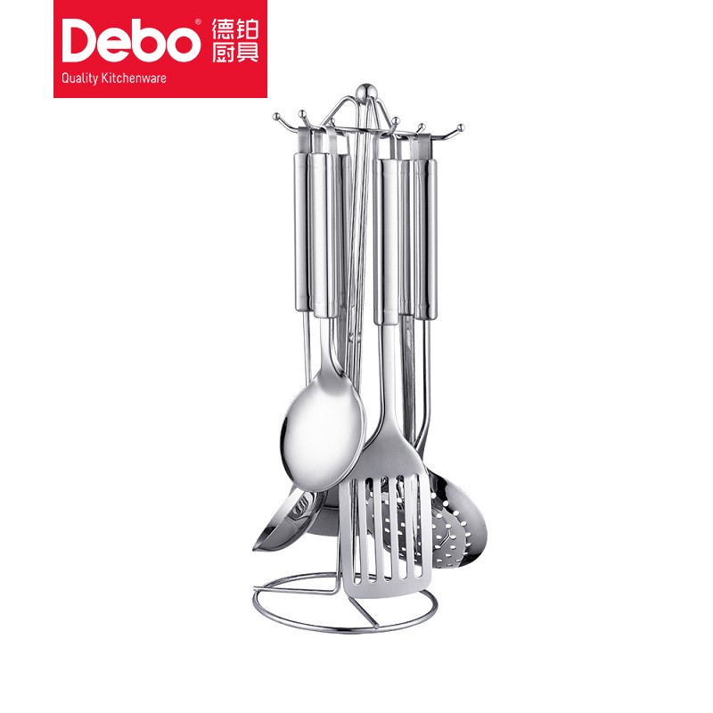 徳铂（Debo） 马可里奥厨房烹饪用具七件套不锈钢锅铲汤勺漏勺饭勺DEP-22