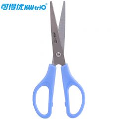 可得优（KW-triO） 办公剪刀家用剪子碳钢剪刀小号 省力耐磨 6.5英寸【蓝色】