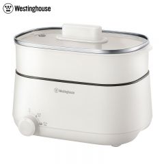 西屋（Westinghouse） WSC18E家用电煮锅 白色简约外观上蒸下煮