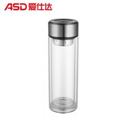 爱仕达（ASD） 玻璃杯清韵系列玻璃杯大容量带茶隔水杯便携直身杯子泡茶杯子 RWB32B6TG（个）