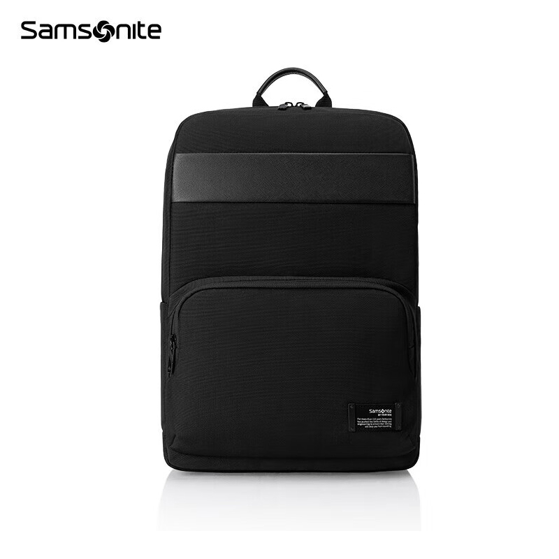 新秀丽（Samsonite） NU4*09018背包双肩包简约商务通勤男士书包电脑包大容量抗菌内里黑色