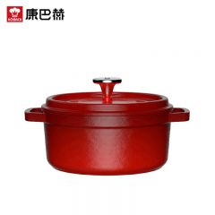 康巴赫（KBH） 溢彩珐琅汤锅 红色LPB-YT22B 22cm