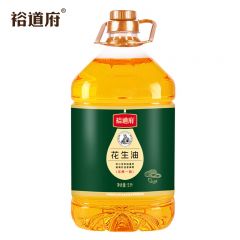 裕道府 压榨一级花生油5L 桶装 食用油 浓香纯正 物理压榨 家用烹饪