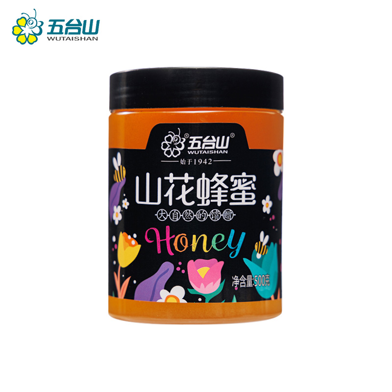 五台山 冲饮天然冲调山花蜂蜜500g 瓶装
