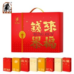塞翁福 钱来爆福新春礼1295g 菌菇干货八宝粥料五谷杂粮麦仁燕麦小米送礼盒