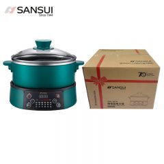 山水（SANSUI） SHG-3018 1100W大功率2.5L大容量分体式设计微电脑电火锅 绿色
